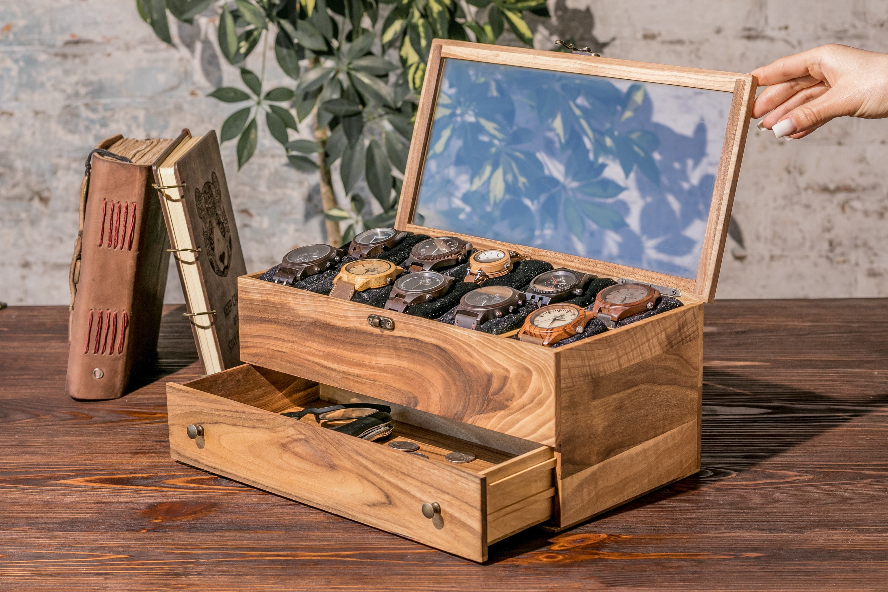 Wooden Watch Boxes for Men Personalized Watch Box Storage Box Etsy
