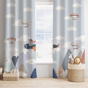 Pilot Bear, Nursery Curtains