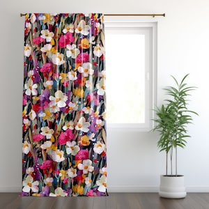 Floral Curtains, Flower Curtains, Daisy Curtains, Modern Curtains for Living Room, Craft Curtains, Drapes for Living Room, Bedroom