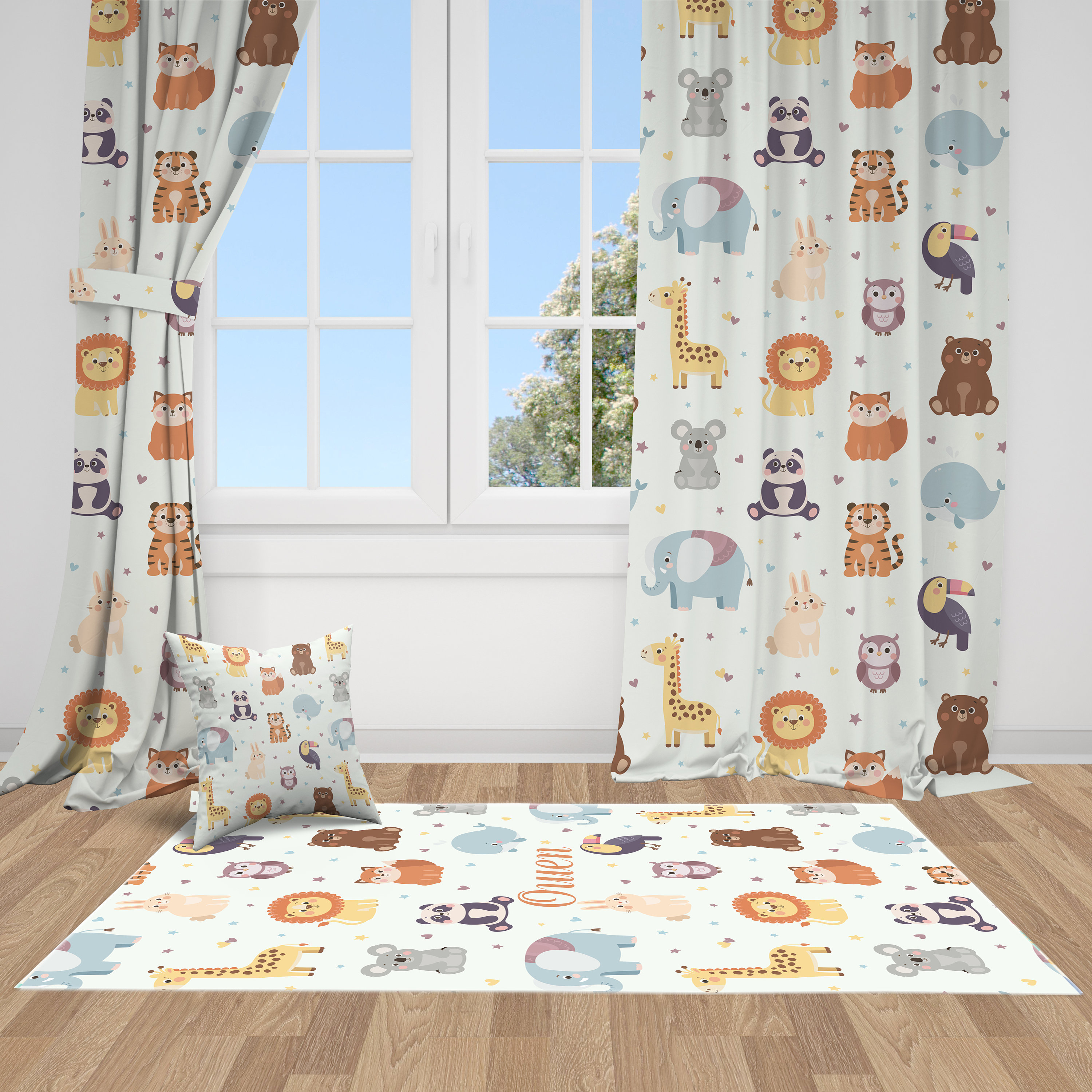 Lot De 2 Embrasses De Rideaux De Dessin Animé - Pour Décoration De