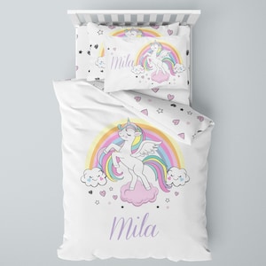 Unicorn, Baby Bedding, Custom Duvet Covers, Baby Sheets, Custom Crib Bedding, Kids Bedding, Custom Duvet Covers, Nursery Bedding, Baby Girl