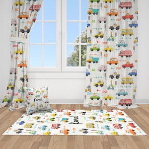 Car Curtains, Curtains for Baby Boy, Baby Boy Curtains, Nursery Curtains, Window Curtains, Blackout Curtains, Blackout Nursery Curtains