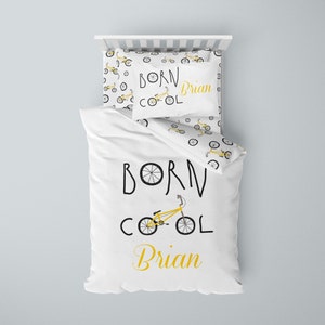 Custom Duvet Covers, Custom Baby Bedding, Bicycle Bedding Set, Custom Crib Bedding, Animal Print Bedding, Kids Bedding, Nursery Bedding