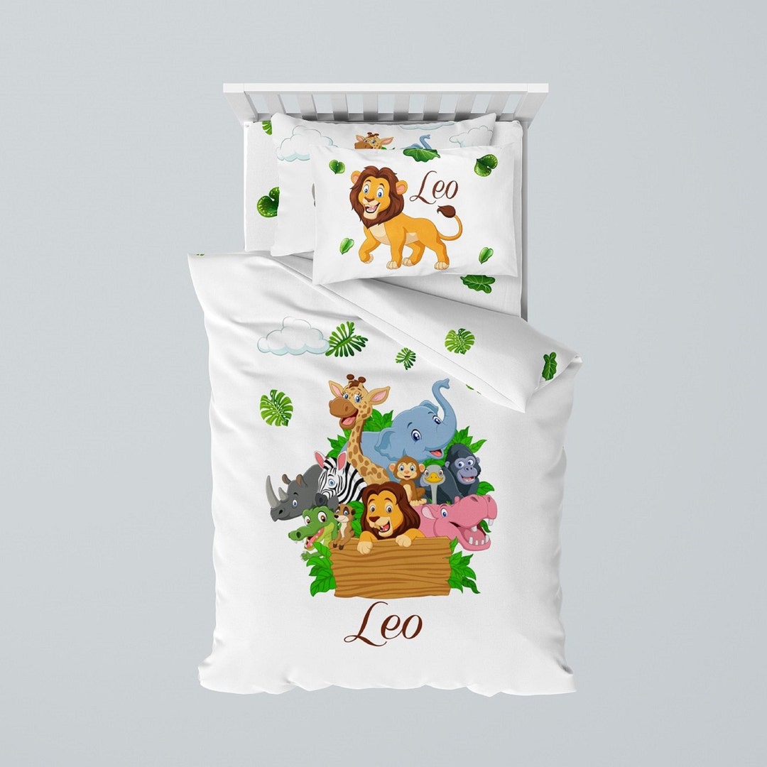 Safari Duvet Cover Custom Baby Bedding Baby Sheet Set Etsy Canada