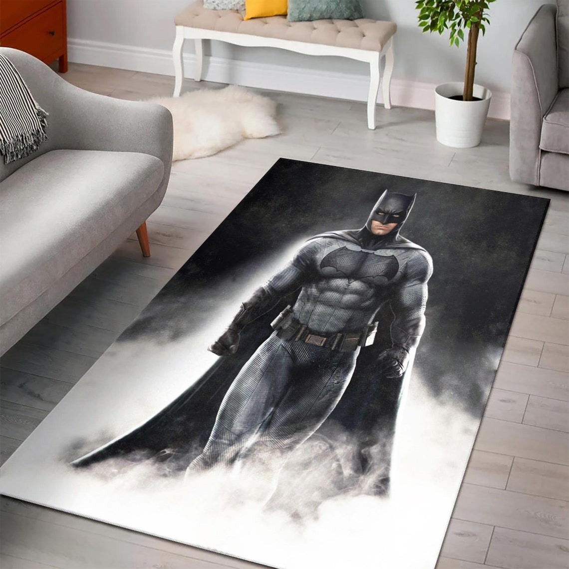 Batman Rug The Dark Knight Carpet Living Room Rugs Batman Etsy