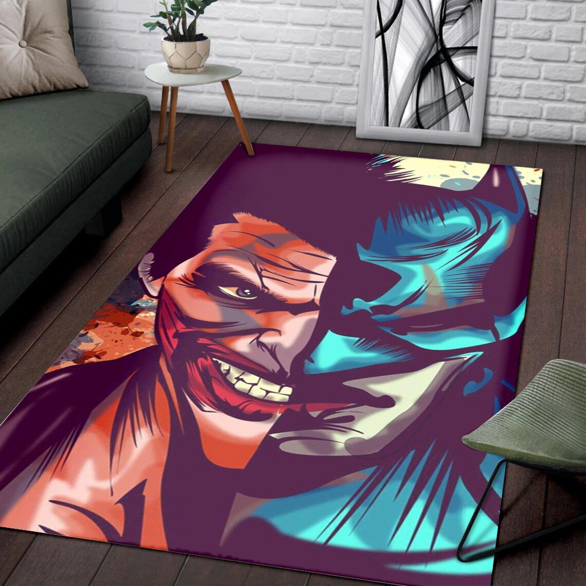 Batman Rug The Dark Knight Carpet Living Room Rugs Batman Etsy
