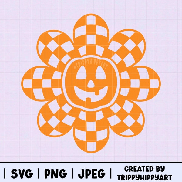 Pumpkin Flower • SVG Cut file + PNG file • Jack-o-lantern