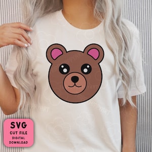 Bear Face SVG + PNG File | Cute - Multi Layer