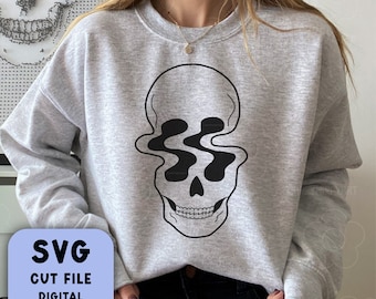 Trippy Skull SVG - PNG - Cut File