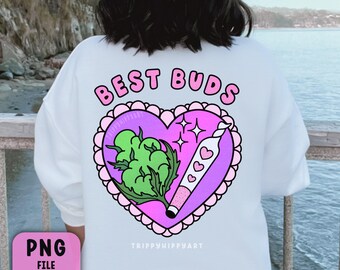 Best Buds PNG for Sublimation | Stoner - Cute • Heart |