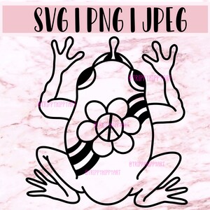 Peace Frog | SVG | PNG | Trippy Hippie |