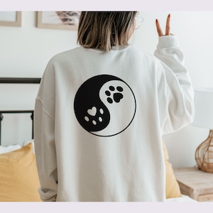 Paw Print Yin & Yang SVG - PNG - Cut File