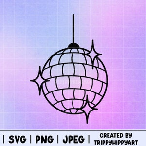 Sparkle Disco Ball | SVG + PNG file |