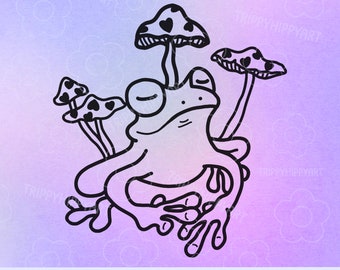 Mushroom Frog SVG | PNG