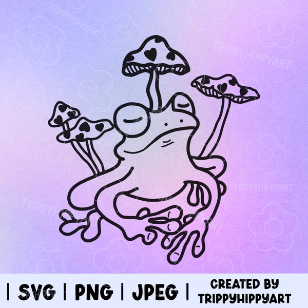 Mushroom Frog SVG | PNG