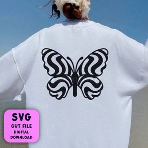 Trippy Butterfly SVG + PNG File • Psychedelic
