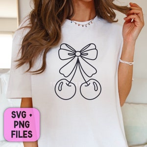 Kirschen Schleife SVG + PNG Datei • Kokette Schleife