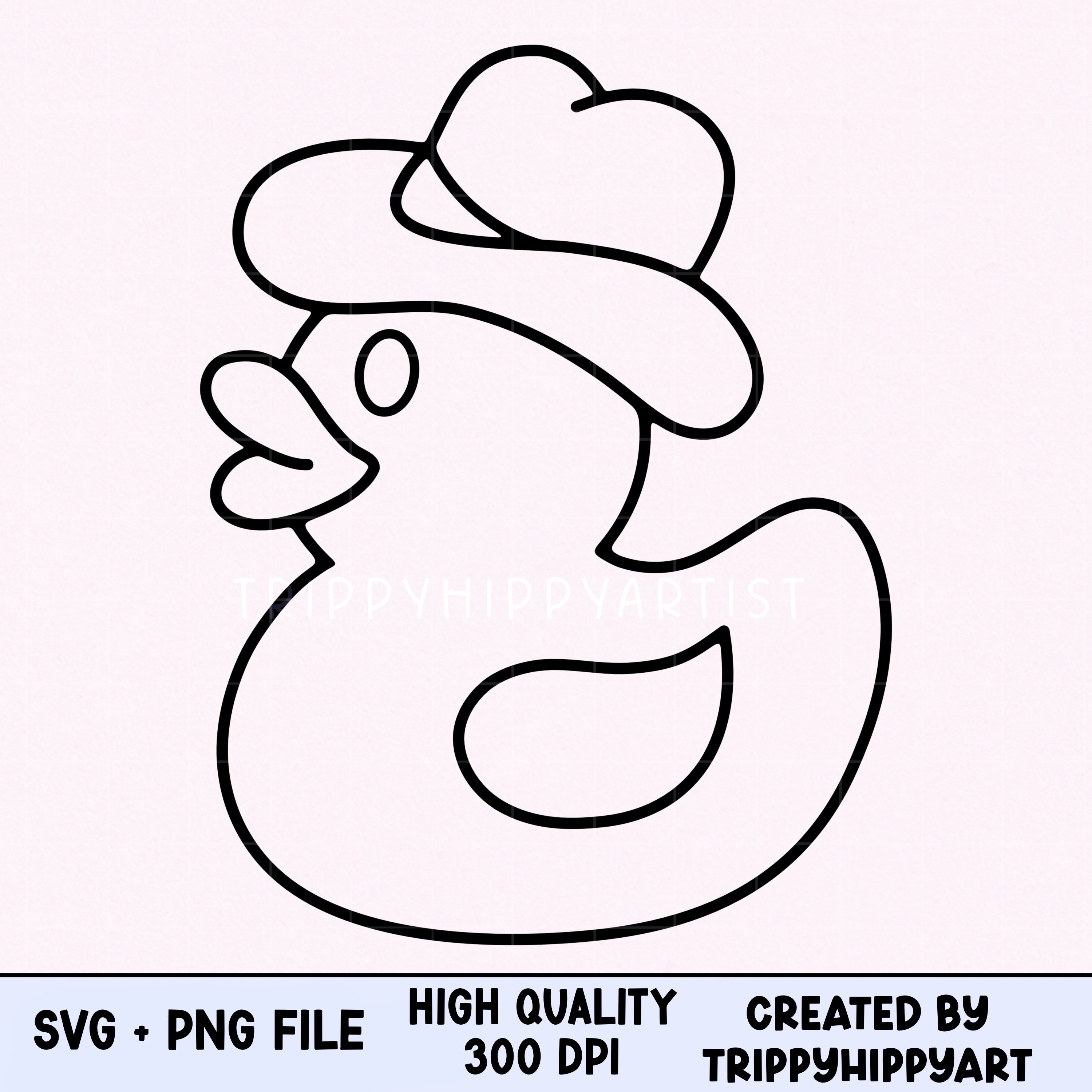 Rubber Ducky SVG + PNG File • Cowgirl