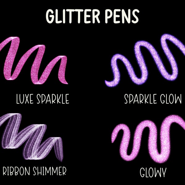 Glitter Brushes for Procreate • Set of 22 • Sparkly - Metallic - Shimmer