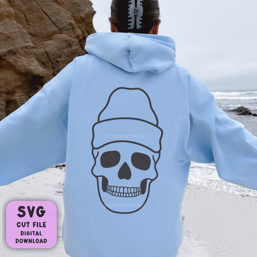 Skull With Beanie SVG PNG Files Etsy