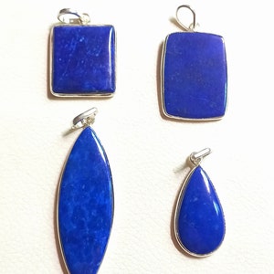 Lapis Lazuli Sterling Silver 925 Pendant: Handmade Jewelry For Gift