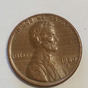 1980 D mint rare US penny
