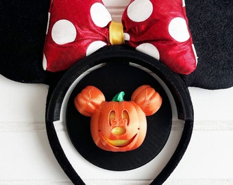Pumpkin Mickey Mouse Ear Wall Hook, Minnie Ear Display