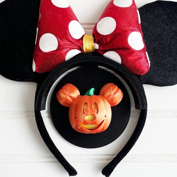 Pumpkin Mickey Mouse Ear Wall Hook, Minnie Ear Display