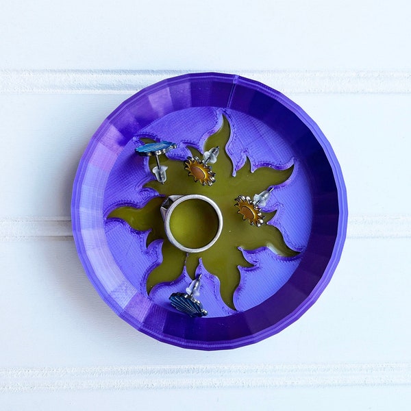 Tangled Jewelry Dish | Rapunzel Trinket Tray | Ring Holder | Drop Zone Bowl