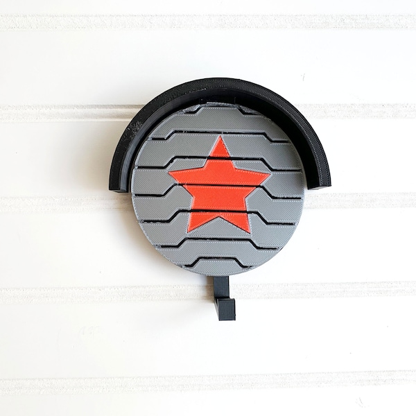 Winter Soldier Marvel Avengers Inspired 3D Printed Wall Combination Ear Holder and Hook