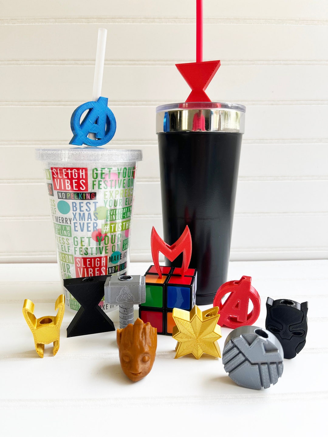 Straw Toppers 3D for Tumblers with Lids & Straws Handmade Disney  Inspired