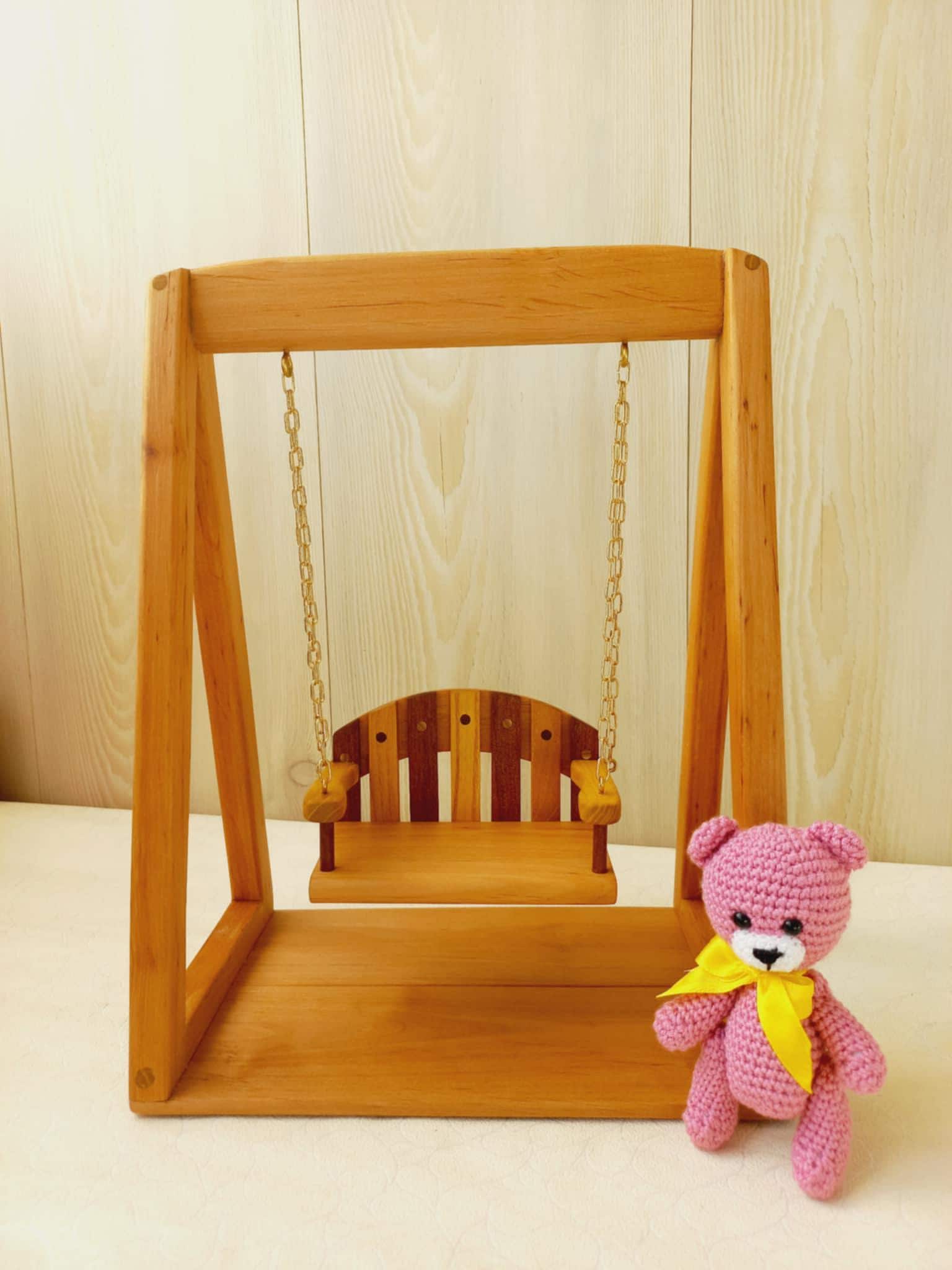 Decorar Columpio Para Peluches Colgando Columpio Estatuas De