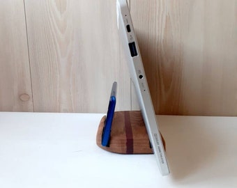 Wooden Holder Tablet or Phone Accessories Wooden Personalized Tablet  Smartphone Stand, Ipad Holder, Ipad Stand