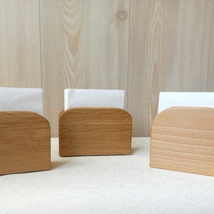 Porta tovaglioli in legno, porta tovaglioli in legno di quercia fatto a mano per la cucina, decorazione per la casa, regalo per la festa della mamma