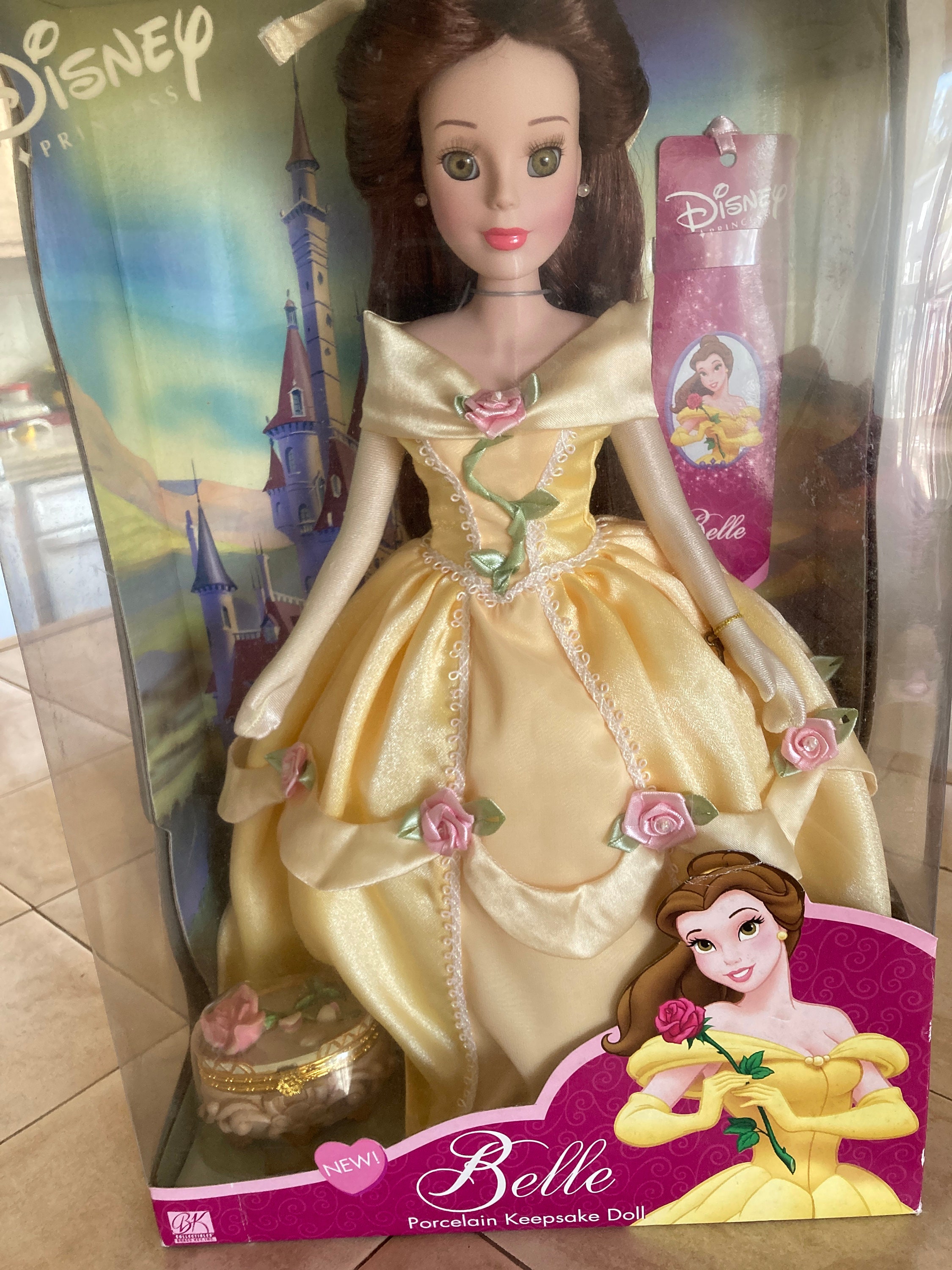 Disney Princess Belle Porcelain Keepsake Doll Etsy