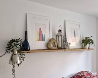 Reclaimed Style Rustic Shelves 22cm With Brackets