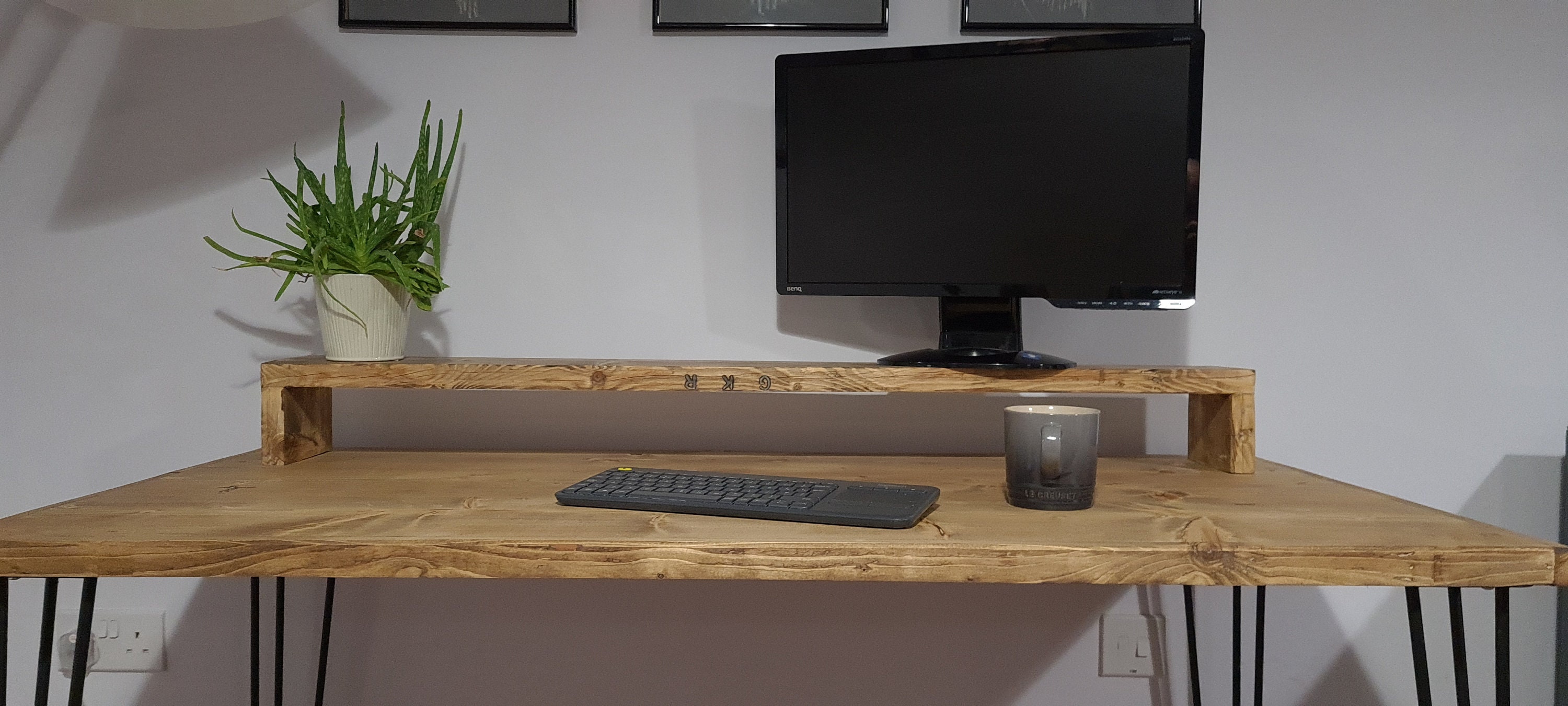 Rowlands Rustic Hand Built Monitor Shelf Stand Etsy