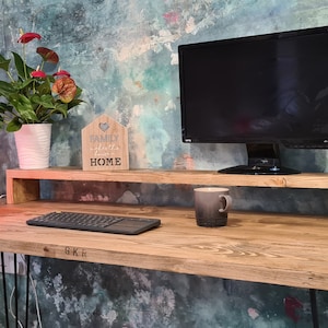 Rowlands Rustic Hand Built Monitor Shelf Stand bild 3