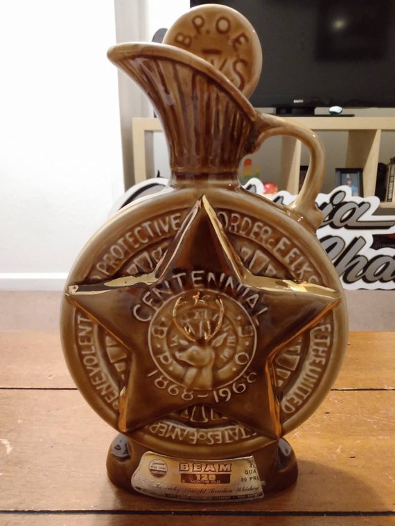 Jim Beam Elks Centennial Decanter Etsy