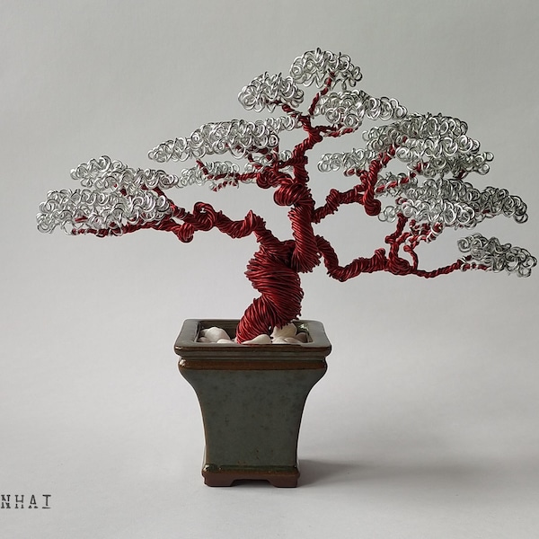 Bonsai Copper Wire Tree Sculpture artesanía para el hogar-Escultura informal Arbol Bonsai de alambre de cobre para decoración regalo