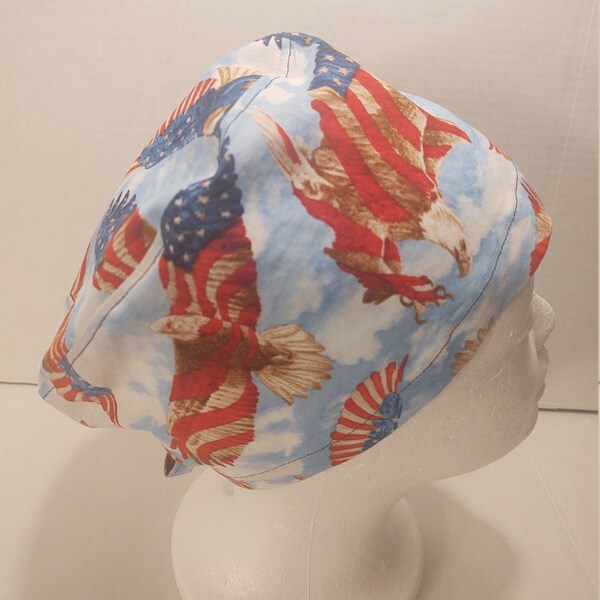 Patriotic Eagles unisex scrub cap