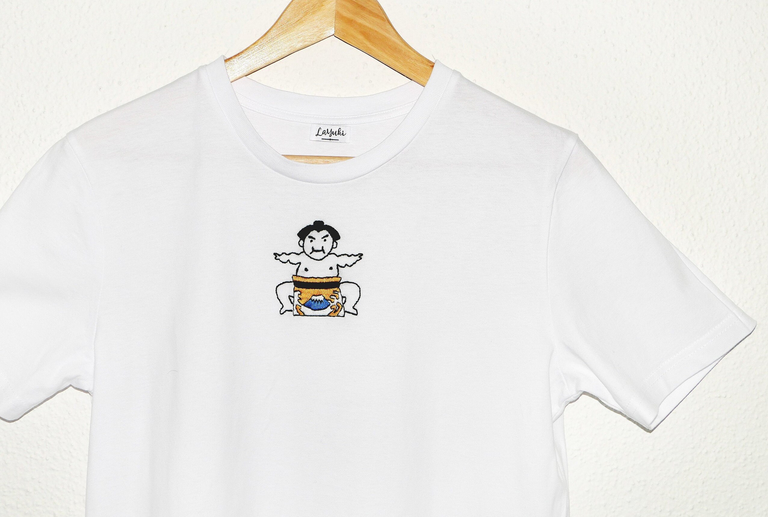 SUMO WRESTLER Hand Embroidered T-shirt 