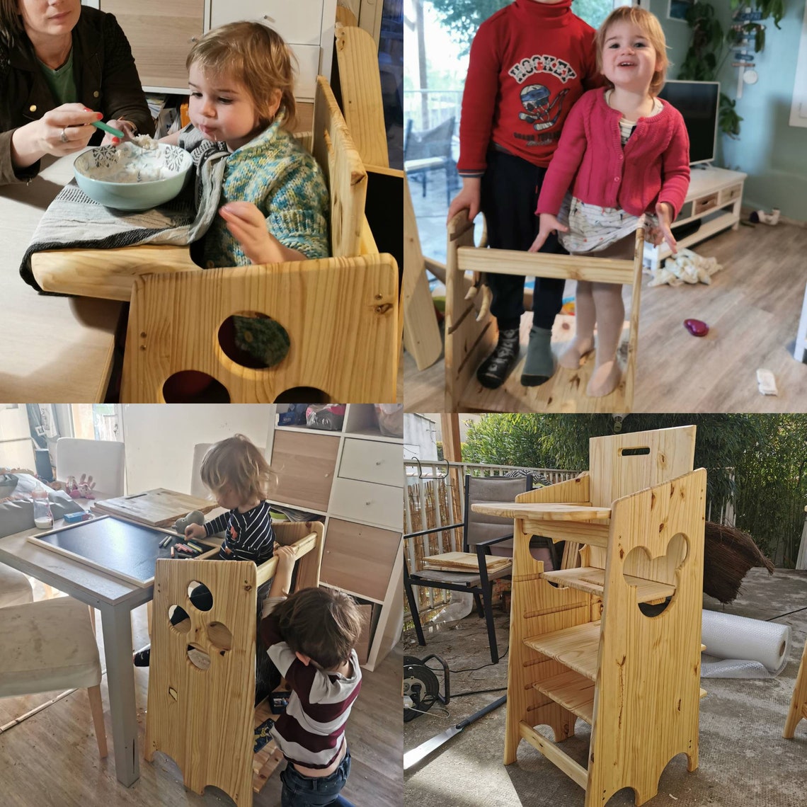 Evolving montessori tower and convertible into a high chair Etsy