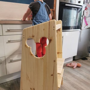 Scalable and convertible Montessori observation tower with all options Tête de Mickey