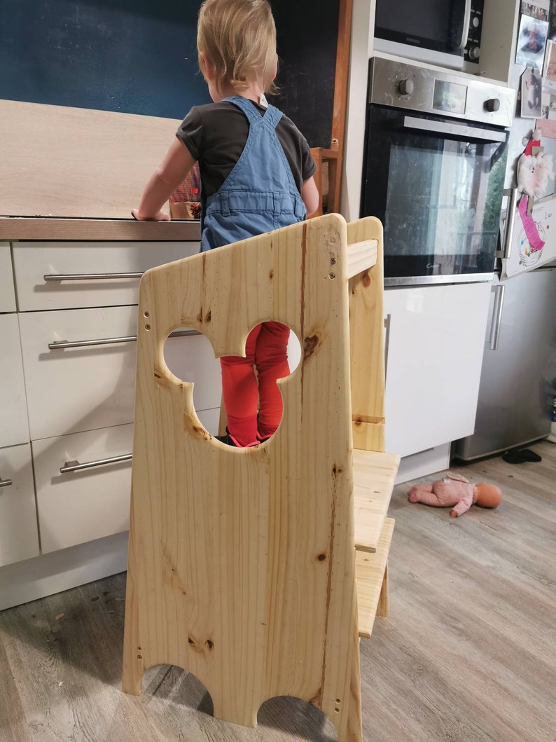 Scalable and convertible Montessori observation tower with all options Tête de Mickey