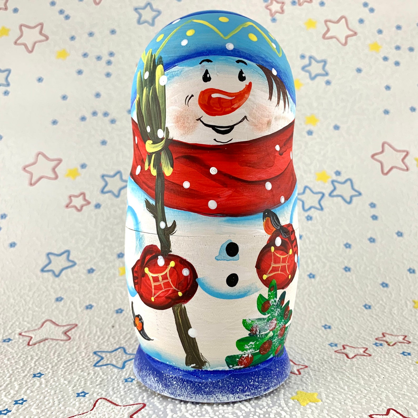 Happy Snowmen Nesting doll funny snowman matryoshka babushka Etsy