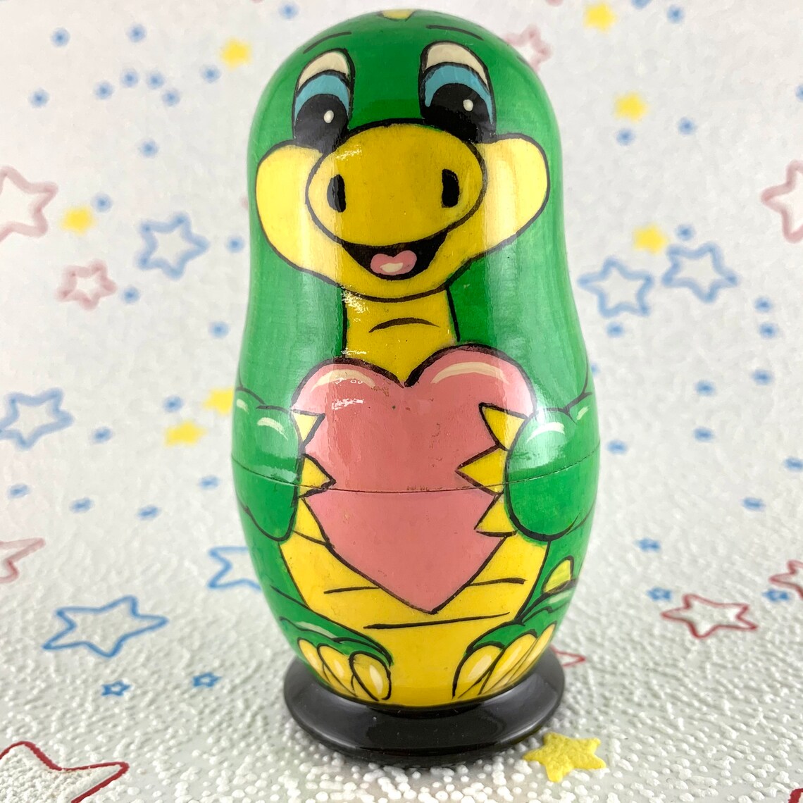 Happy Dino Nesting Dolls Funny Dinosaurs Family Nesting Doll Etsy
