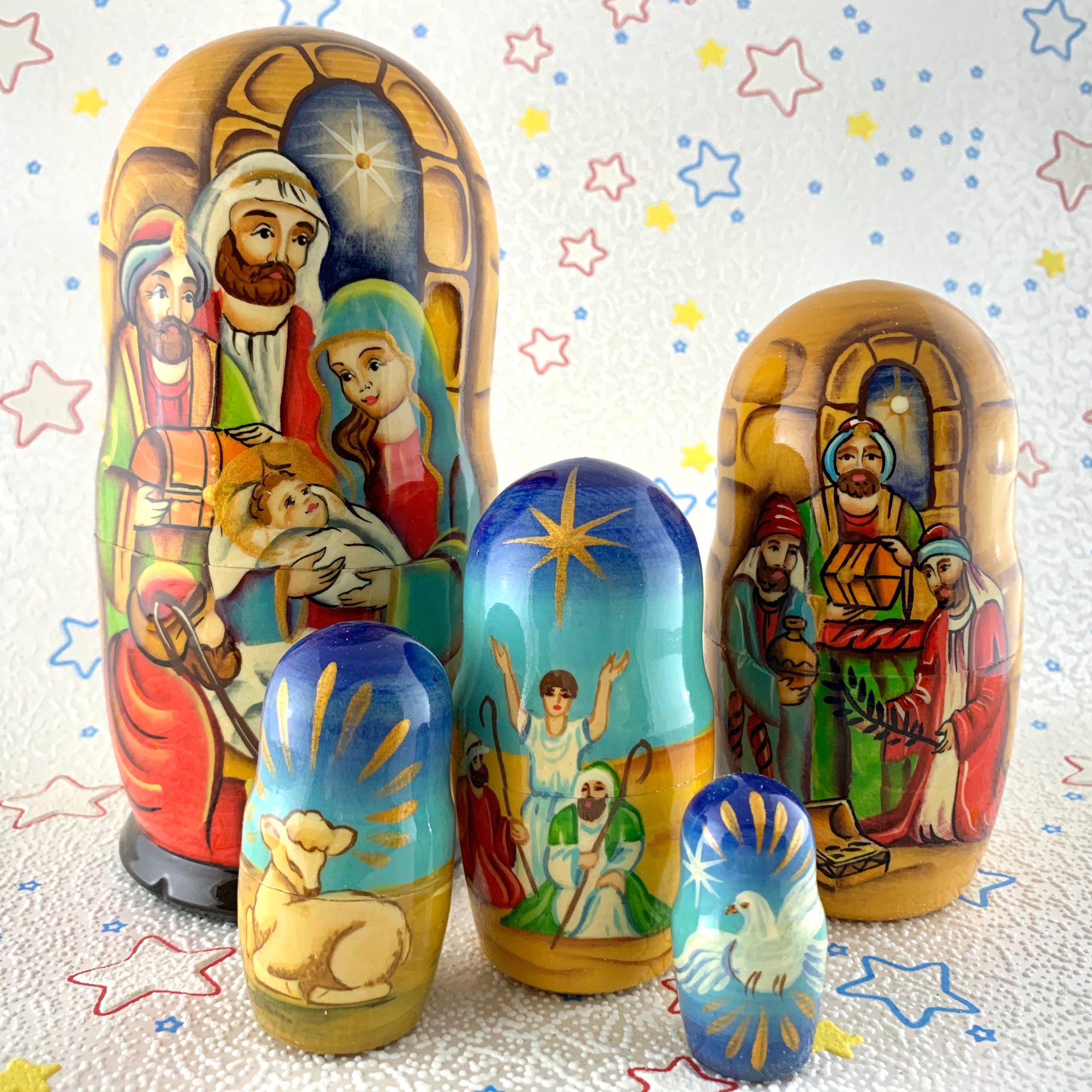 Nativity nesting dollsnativity set nativity Etsy