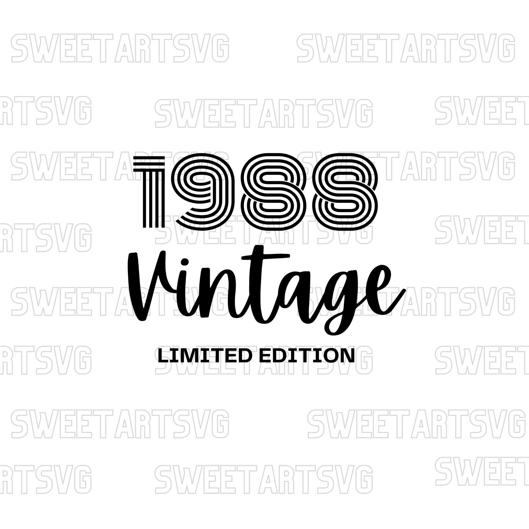 34th Birthday Svgpng1988 Vintage Years Oldcricutvintage Etsy