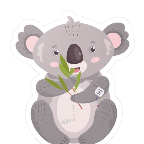 MALS/SMAS Koala Bear Sticker/Median Arcuate Ligament Syndrome/Superior Mesenteric Artery Syndrome/Rare Disease Awareness/Spoonie